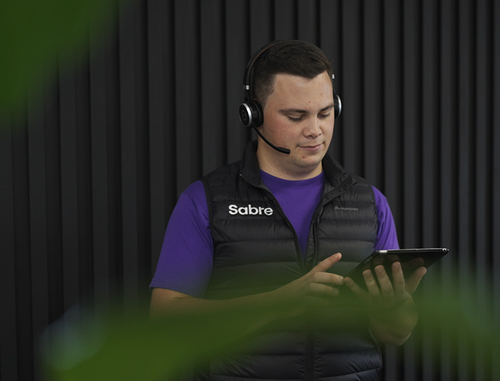 Sabre management staff during work