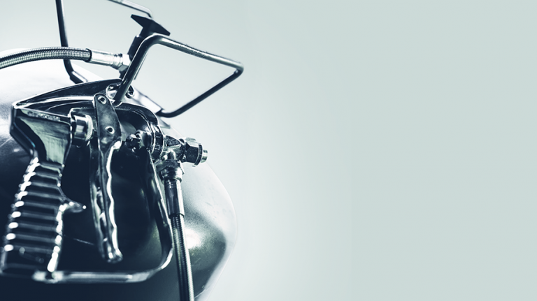 Spraying attachment on a white background